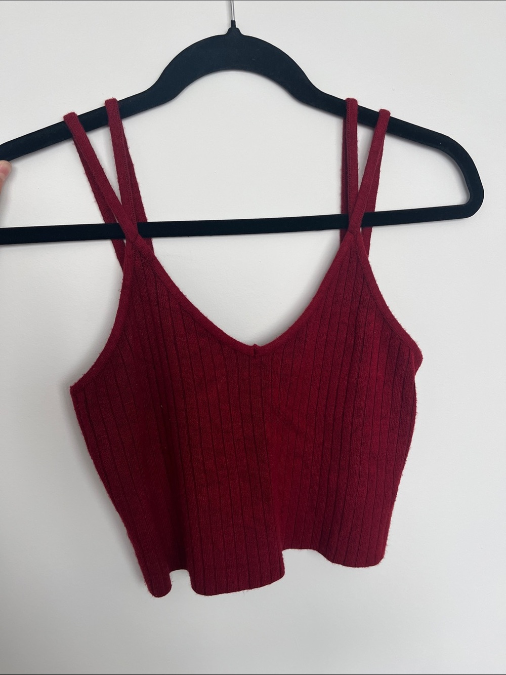 Red Sweater Tank Top